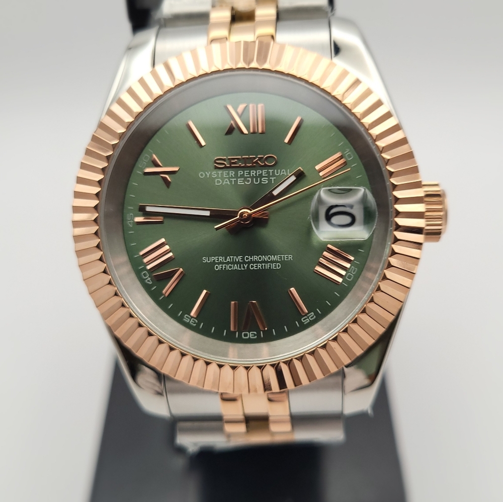 New 36mm Seiko Mod Date Just Automatic Watch - Picture 3 of 7